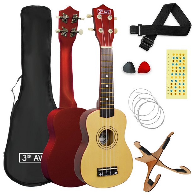 3rd Avenue Soprano Ukulele Natural 21-Inch - British product
