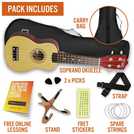 3rd Avenue Soprano Ukulele Natural 21-Inch - British product