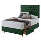 Silentnight kingsize divan bed set in green (British brand)