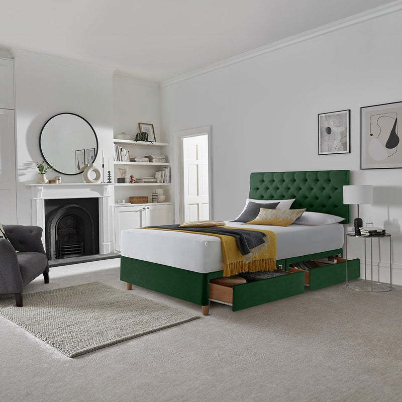 Silentnight divan set green superking (British brand)