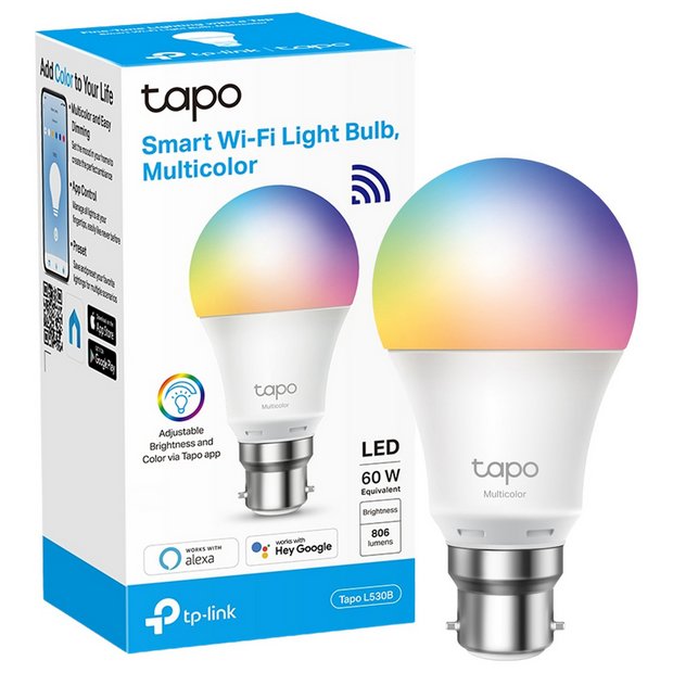 Tapo multicolour smart bulb B22 (British brand)