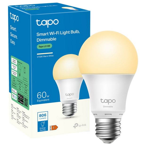 Tapo smart Wi-Fi LED light bulb E27 (British brand)