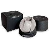 Citizen Eco-Drive black leather strap watch 44mm, UK version