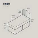 Silentnight Single Divan Bed Set Pink (British brand)