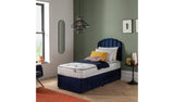 Silentnight Middleton Single Divan Bed with Mattress and Headboard - Blue
