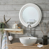 Innova white round wall mirror 55cm, imported from the UK