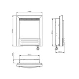 Flare Ember inset electric fire in chrome finish 2kW - British product