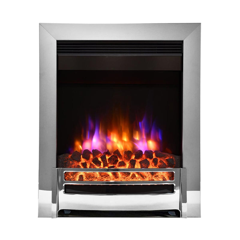 Flare Ember inset electric fire in chrome finish 2kW - British product