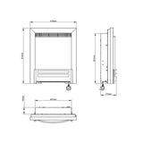 Flare Ember inset electric fire in chrome finish 2kW - British product