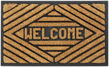 Argos Home Welcome Natural & Black Short Pile doormat 75x45cm - British product