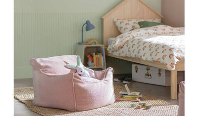 Argos Kaikoo Kids Single Boucle Bean Bag Chair Pink- Buy online at McGrocer