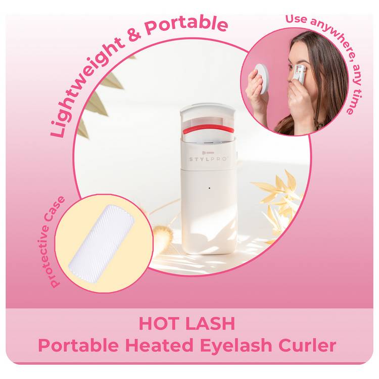 STYLPRO heated eyelash curler with carry case (British brand)