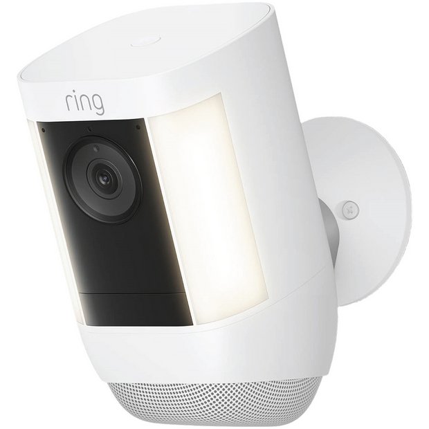 Ring Spotlight Cam Pro battery security camera white - British product