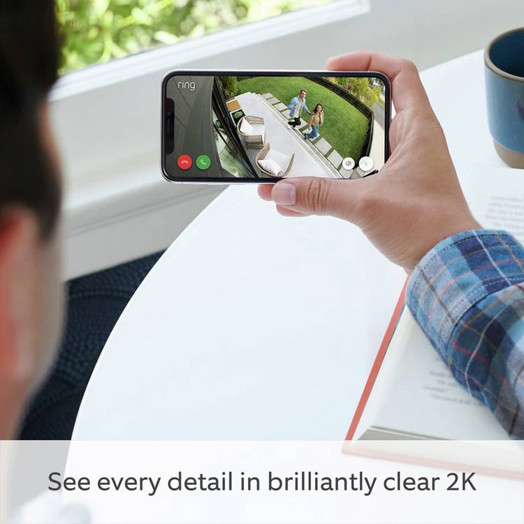 Ring Spotlight Cam Pro battery security camera white - British product