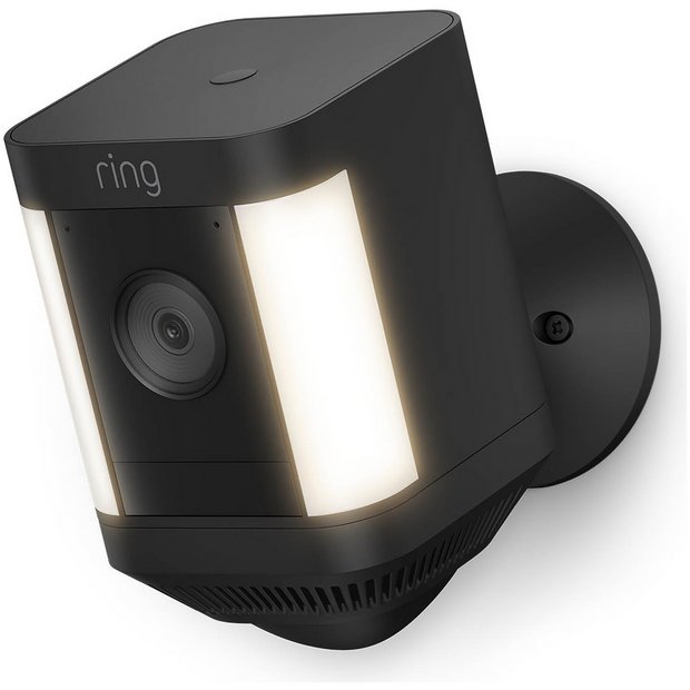 Ring Spotlight Cam Plus security camera in black, imported from the UK