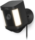 Ring Spotlight Cam Plus security camera in black, imported from the UK