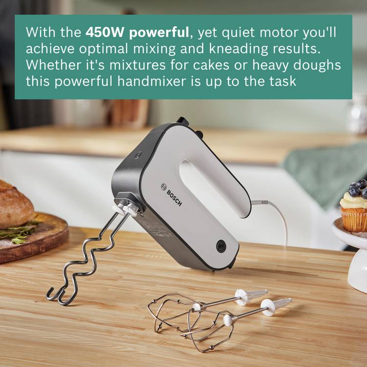 Bosch Styline hand mixer black white 450W (British brand)