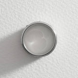 Revere stainless steel cubic zirconia wedding ring size R - British product