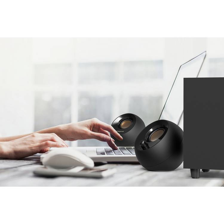 Creative Pebble Plus 2.1 USB desktop speakers with subwoofer, imported from the UK