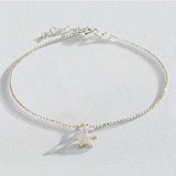 Revere sterling silver anklet with sea star charm, imported from the UK