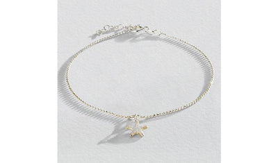 Argos Revere Sterling Silver Beaded Chain Sea Star Charm Anklet 23cm- Buy online at McGrocer
