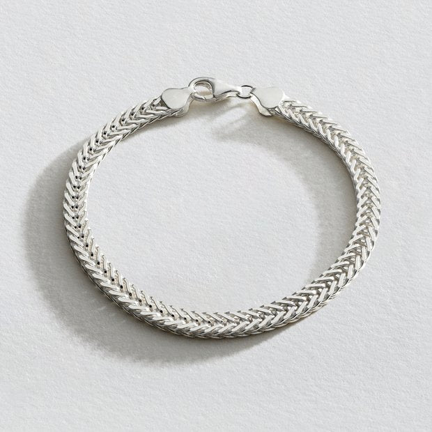 Revere sterling silver fox tail bracelet 21cm, imported from the UK