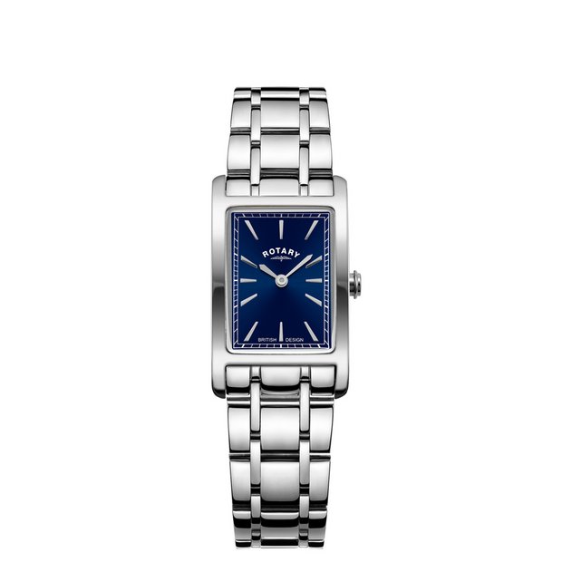 Rotary ladies stainless steel bracelet watch blue dial - British product