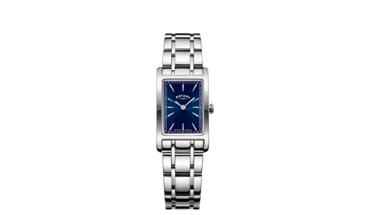 Rotary ladies stainless steel bracelet watch blue dial - British product