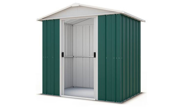 Metal Shed with Support Frame and Sliding Doors - 6 x 4 Foot