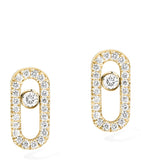 Messika Move Uno yellow gold diamond stud earrings 0.16ct (British brand)