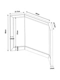 Sloane White Collection Luxe Dressing Table Mirror 60cm x 90.5cm (British brand)