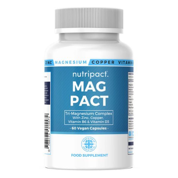 Nutripact 8 in 1 magnesium complex 60 vegan capsules (British brand)