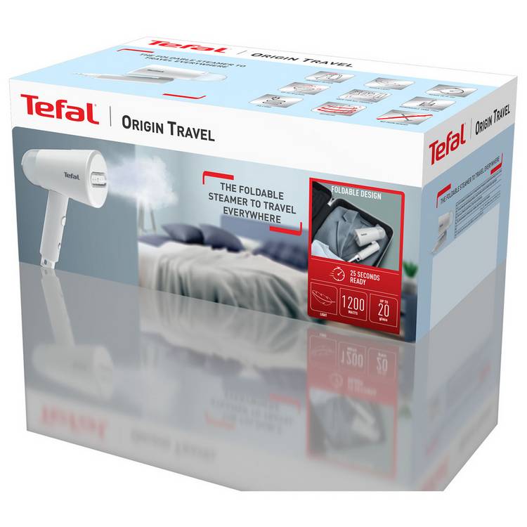 Tefal travel garment steamer DT1020 Origin - British product
