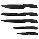 Salter 5 piece knife block set black (British brand)