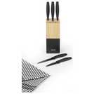 Salter 5 piece knife block set black (British brand)