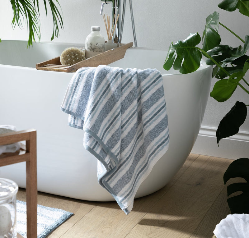 Habitat Coastal Stripe Blue & White 4 piece towel bale, UK version