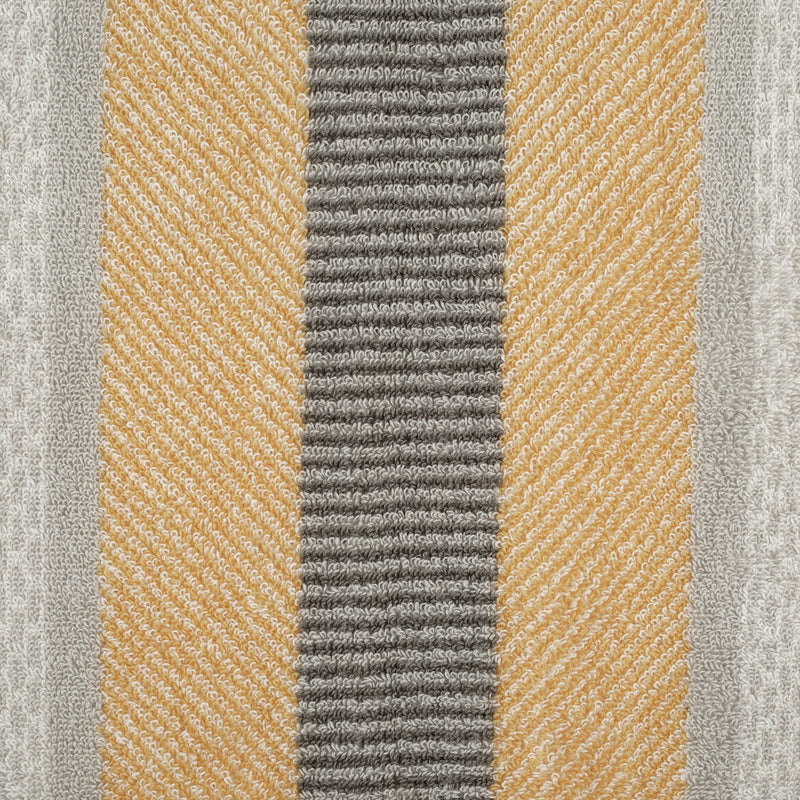 Habitat horizontal stripe mustard towel set 4 piece, UK version