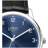 Limit men's watch black faux leather strap 38mm - British product