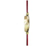 Limit ladies gold-tone burgundy faux leather watch - British product