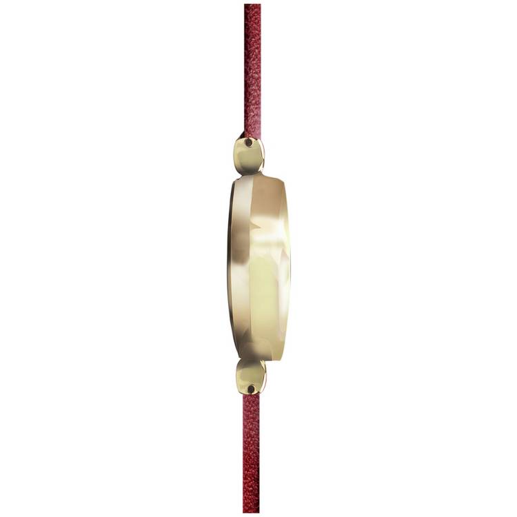 Limit ladies gold-tone burgundy faux leather watch - British product