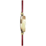 Limit ladies gold-tone burgundy faux leather watch - British product