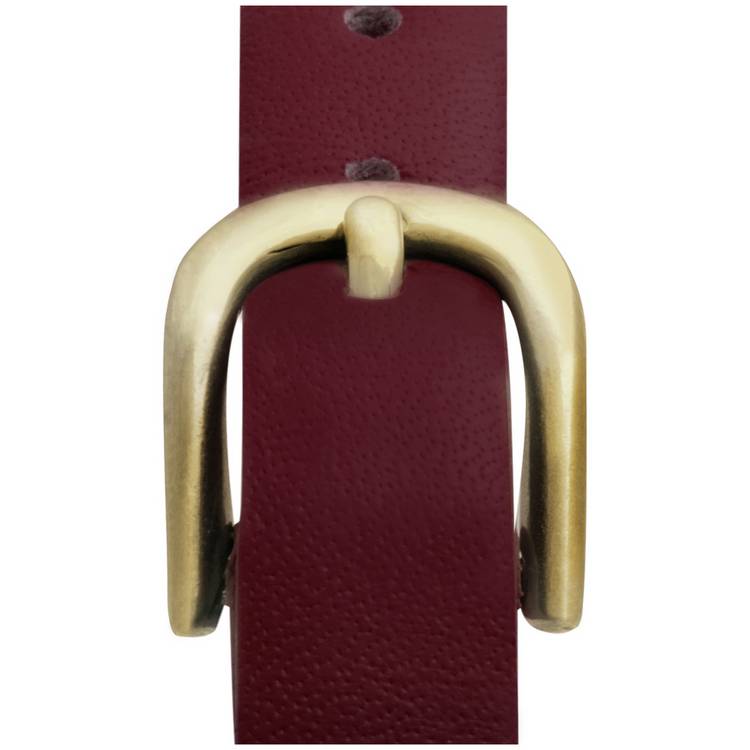 Limit ladies gold-tone burgundy faux leather watch - British product