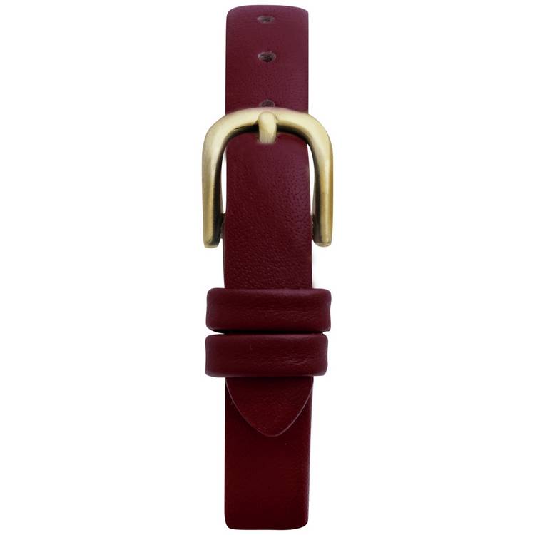 Limit ladies gold-tone burgundy faux leather watch - British product
