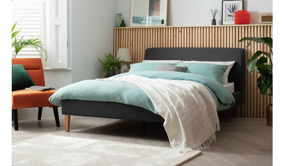 Argos Habitat Ren Kingsize Fabric Bed Frame in Charcoal- Buy online at McGrocer