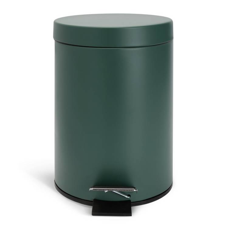 Home pedal bin dark green 3 litre, imported from the UK