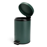 Home pedal bin dark green 3 litre, imported from the UK