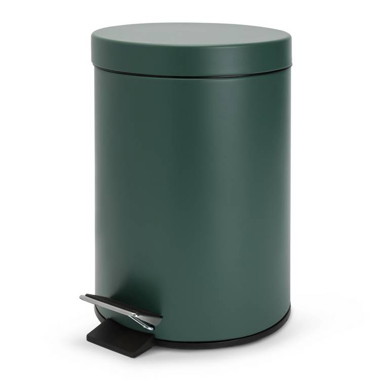 Home pedal bin dark green 3 litre, imported from the UK