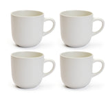 Habitat set of 4 matte white stoneware mugs with 420ml capacity, UK version