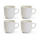 Habitat set of 4 matte white stoneware mugs with 420ml capacity, UK version