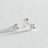 Revere sterling silver triple knot stud earrings (British brand)